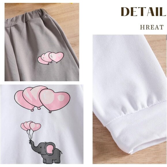 Girls Clothes Sweatshirt Casual Outfit for Girl Leggings 2 Piece Fall Pants Set - Picture 5 of 5